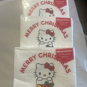 Hello kitty christmas napkins hello kitty party disposable - 3 pack